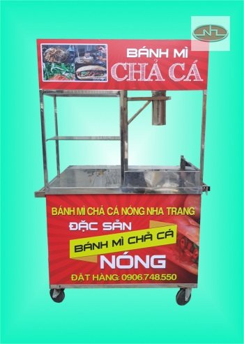Xe bánh mì chả cá 1m